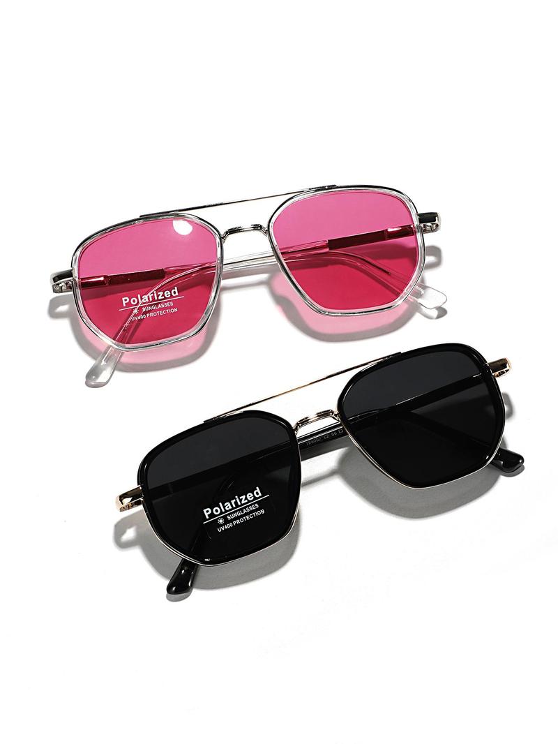 Product Introduction of 2025 new hot selling models unisex vintage polarized sunglasses, trendy casual double bridge sunglasses for travel use, fashion accessories for outdoor activities, sunglasses for men 6