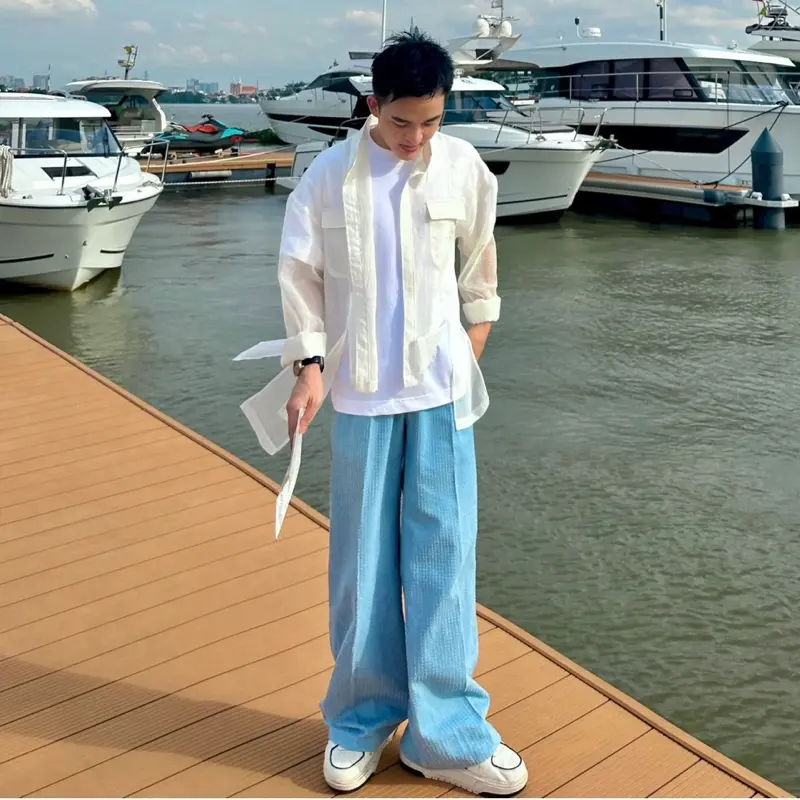 RiinB - Áo Sơmi Thiết Kế Xuyên Thấu