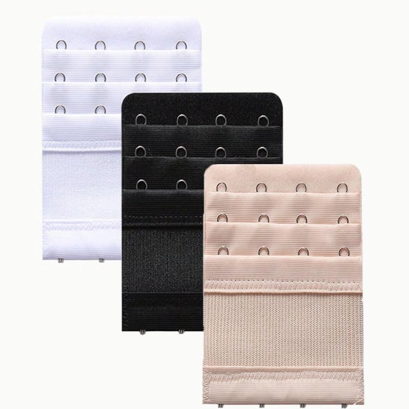 Product Introduction of 3PCS Button distance 1.9cm Elastic Bra Strap Extensions Four Rows Hooks and Eyes Bra Extender for Women Womenswear Comfort 7