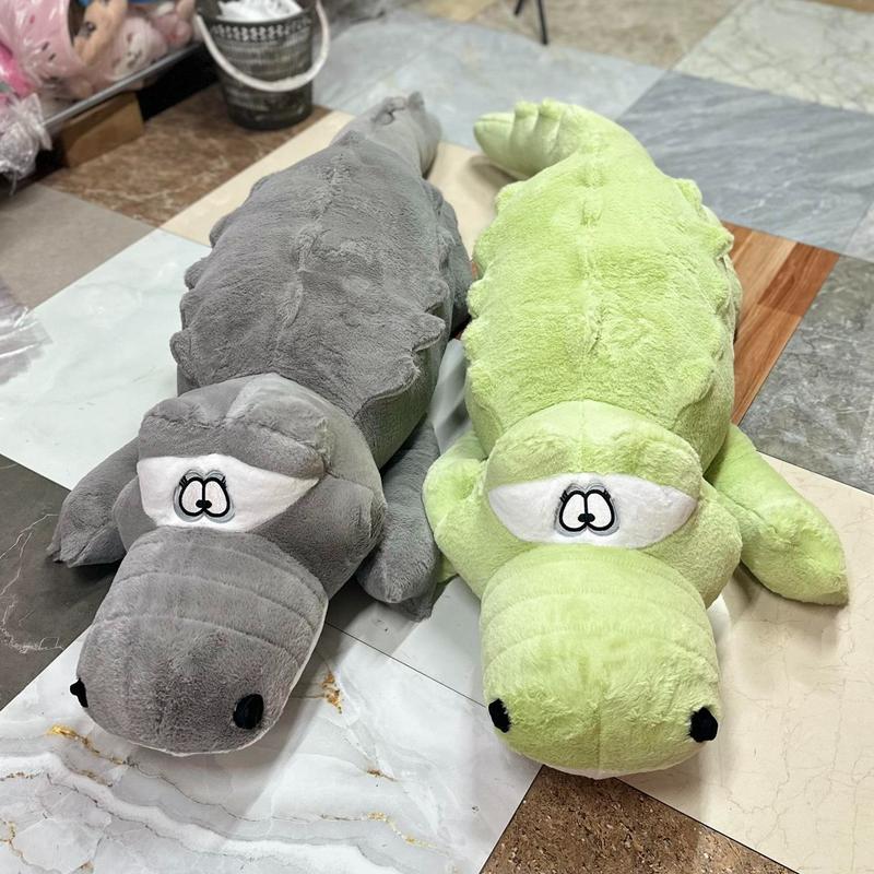 Gấu bông Cá sấu lông xù khổ  thú nhồi bông gối ôm cao cấp , gấu bông siêu to