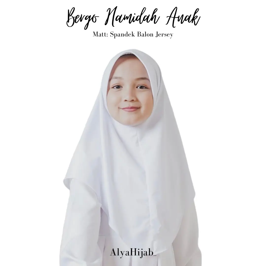AlyaHijab_ Hijab Sekolah Bergo Hamidah Anak Usia 0-10Thn Hijab Instan Usia Tanggung 11-15Thn Jersey Premium