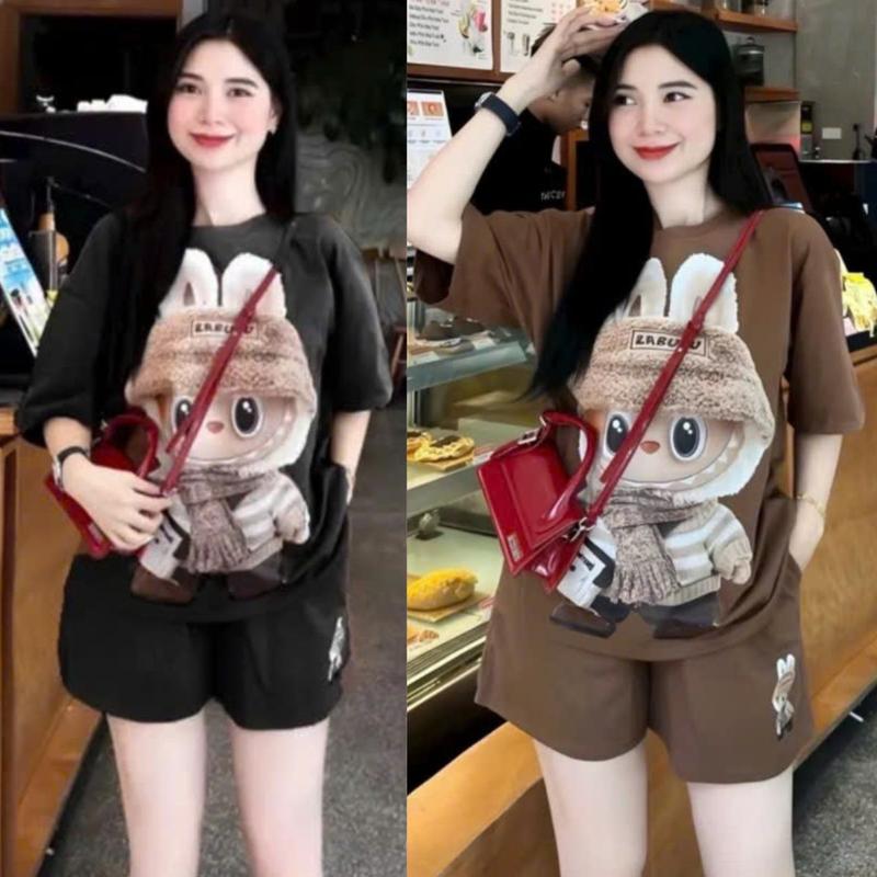 Đồ bộ nữ Bigsize 45-85kg thun gân tăm Quần đùi mặc nhà thoải mái  Đồ mặc nhà nữ La Bu có túi đẹp dễ thương đi chơi đi ngủ kiểu dáng phù hợp với từng phong cách Top Women