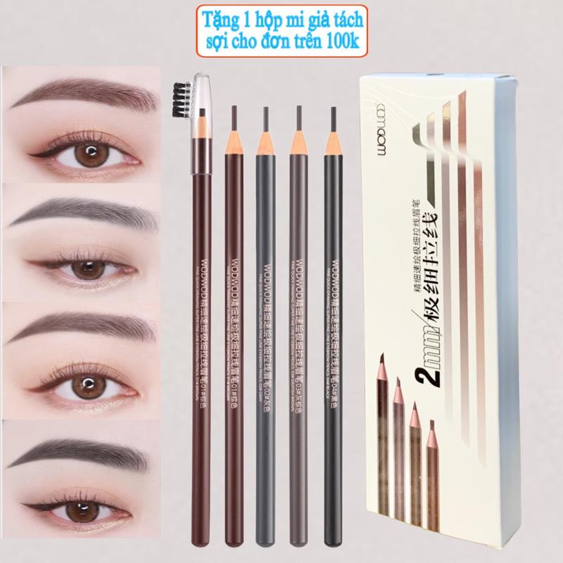 Chì xé kẻ mày WODWOD cứng phẩy sợi Eyebrow Pencil sắc nét chuyên dùng cho Makeup trang điểm