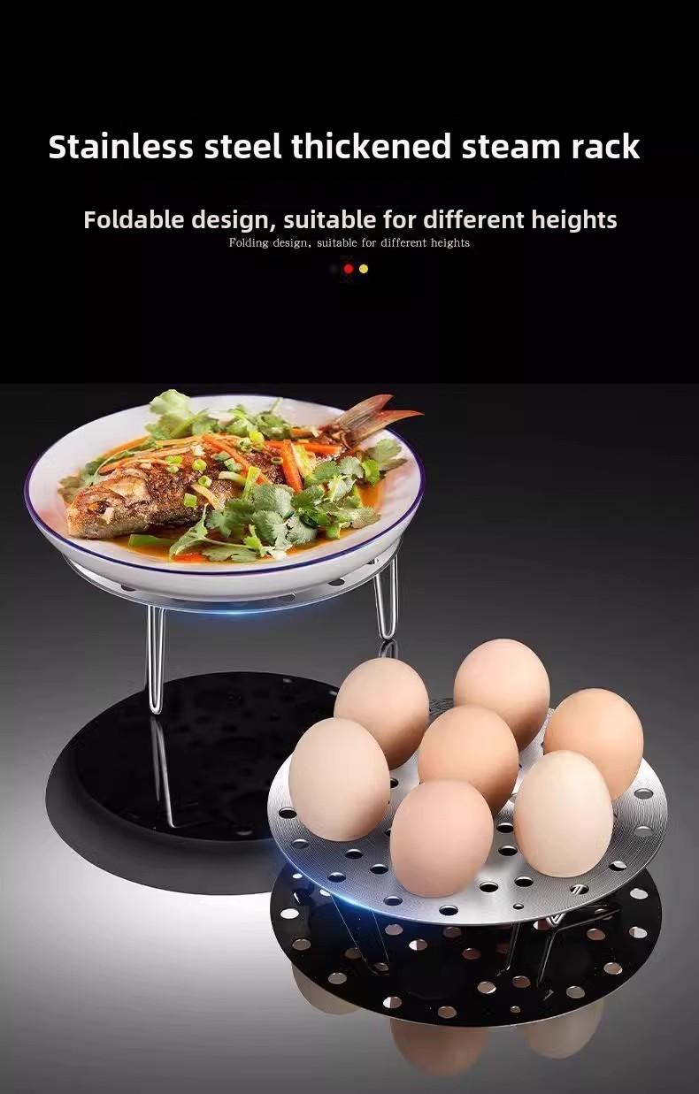 Product Introduction of Foldable Stainless Steel Steamer Rack for Home Use, Pressure Cooker Steamer Rack for Kitchen, Handheld Steamer for Vegetables and Eggs 1