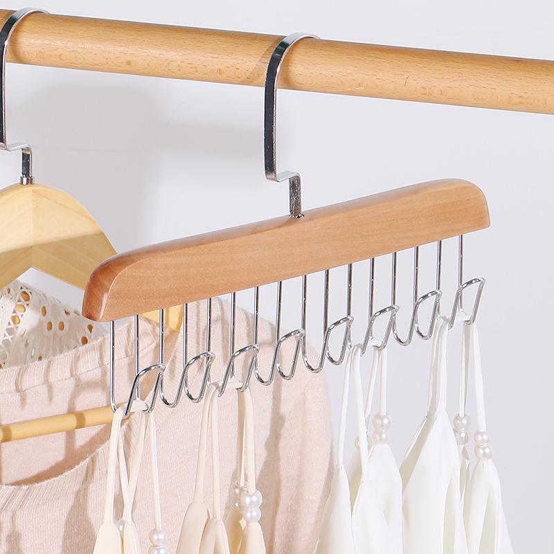 Móc Phơi Bằng Gỗ 8 nhánh Treo Đồ Đa Năng, Móc Gỗ Treo Đồ Lót , Cà Vạt , Dây Lưng Tiện Dụng 5