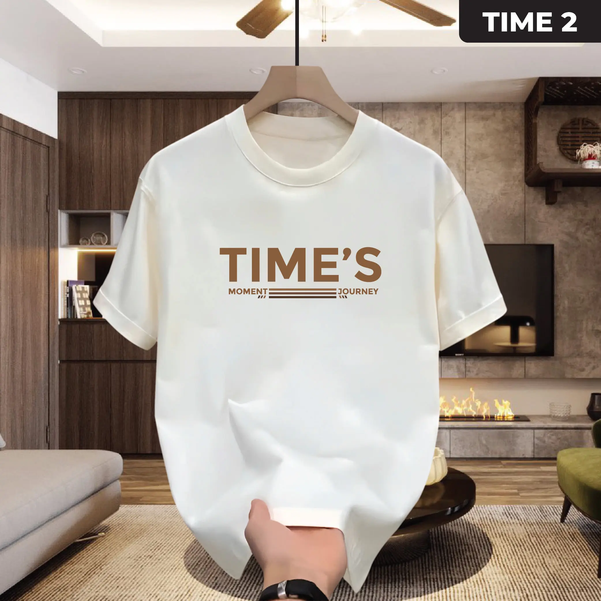 Áo thun Cổ tròn TIME 2, Áo phông TIME đang Trend form Unisex nam nữ, chất liệu cao cấp, phong cách trẻ trung, cực chất, năng động Cotton áo  thun Menswear