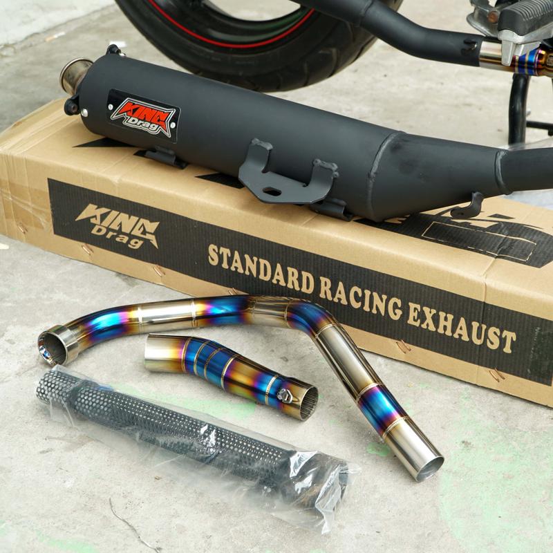 Set pô KingDrag đi kèm cổ pô titan dành cho Exciter - Winner