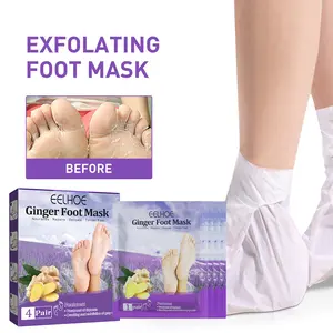 Masker Kaki Jahe EELHOE, Pelembab Kaki, Melembapkan Kulit Lembut, Mengelupas Kulit Mati, Perawatan Kulit Retak, Masker Kaki Foot Lavender Hand Tangan Exfoliating