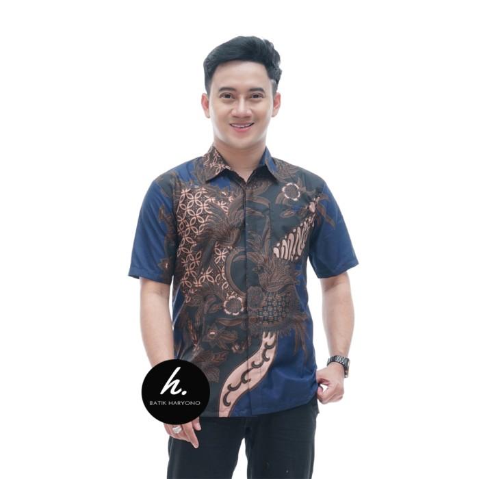 Baju Kemeja Batik Pria Hem Lengan Pendek Dewasa Murah Kondangan 3