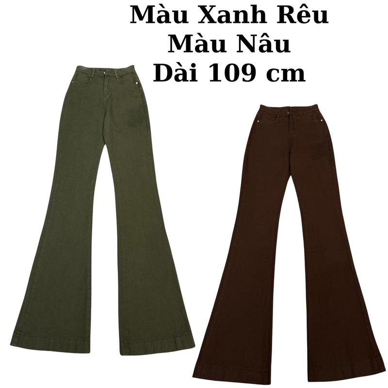 NQ_JEANS Quần Loe Jeans Nữ Màu Dài 108-110 cm Cho Khách Cao Từ m64-m78 Women