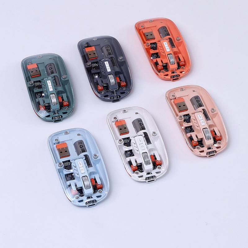 Chuột Bluetooth Không Dây TEKKIN M233 Thiết Kế Trong Suốt Độc Lạ
