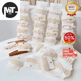 Kẹp Tóc Đính Ngọc Trai Đơn Giản Dễ Thương Cho Nữ 1