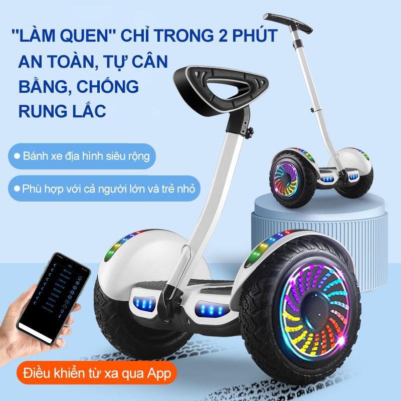 Xe cân bằng thế hệ mới Thời gian sử dụng 36V Điều khiển đa năng Điều khiển bằng tay/chân/App + Nhạc Bluetooth,10 inchLốp Nam
