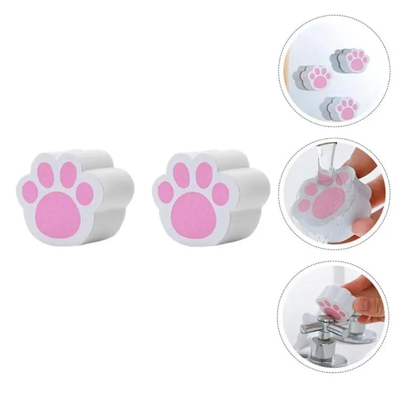 Paw Shaped Cleaning Sponge, 2 Counts/set Instantly Removing Stains Cleaning Sponge, Bathroom & Toilet Cleaning Sponge, Home Care Supplies 3