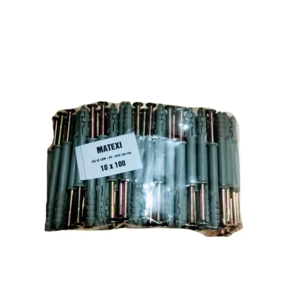 TẮC KÊ KHUNG BAO XÁM + VÍT 10x100 – BỊCH 100 CON