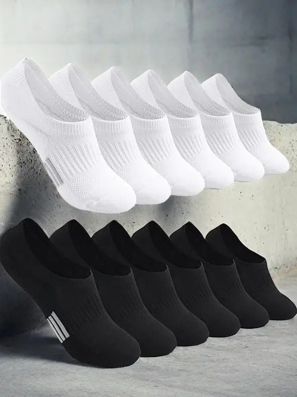 Men's Striped Pattern Anti-slip  Ankle Socks, Casual Comfortable Breathable Socks for Daily Wear, Women's Socks for All Seasons 3