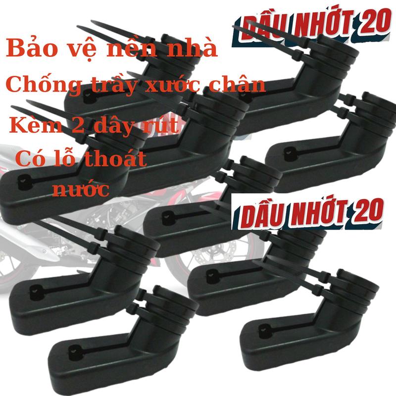[Giá sỉ] Combo 10 Cái Lót Bọc Chân Chống Xe Máy Cao Su Chống Trầy Nền Nhà - Kèm 2 Dây Rút - Chất Liệu Dày Dặn Bền Đẹp