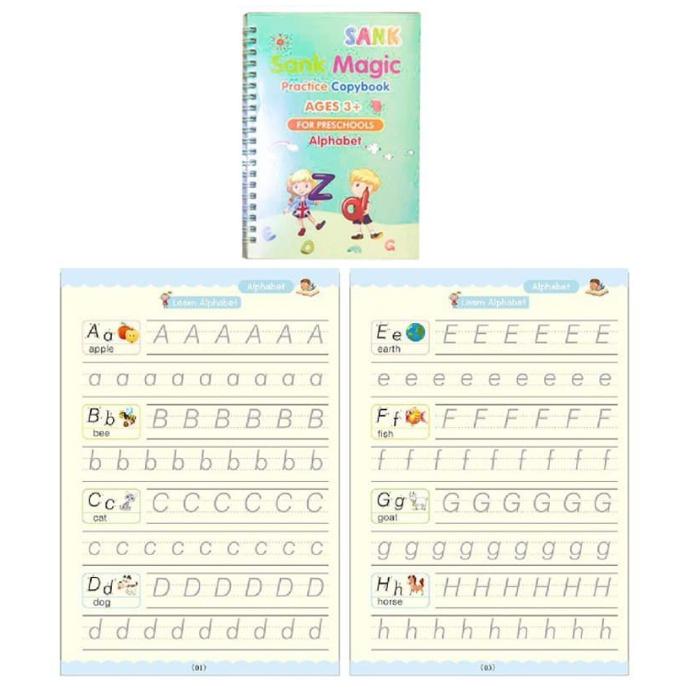 BISA COD 5957 Buku Edukasi Anak Belajar Menulis Huruf / Set Buku dan Pulpen Tinta Note Stationery 5