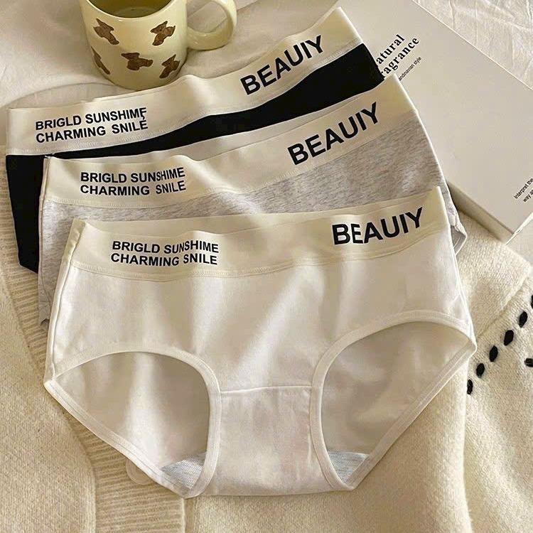 Set 5 Quần Lót Nữ Chất Cotton Cạp Su Chữ Co Giãn 4 Chiều Nâng Mông Kháng Khuẩn Nhung Women Voi