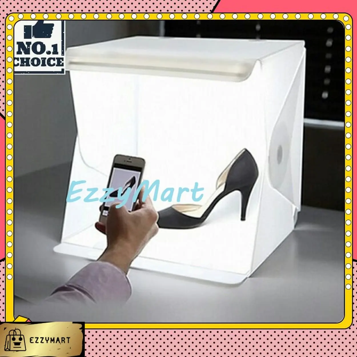 EzzyMart H3 PHOTOBOX + LED Photo Studio Mini Box Portable Lampu Kotak ...