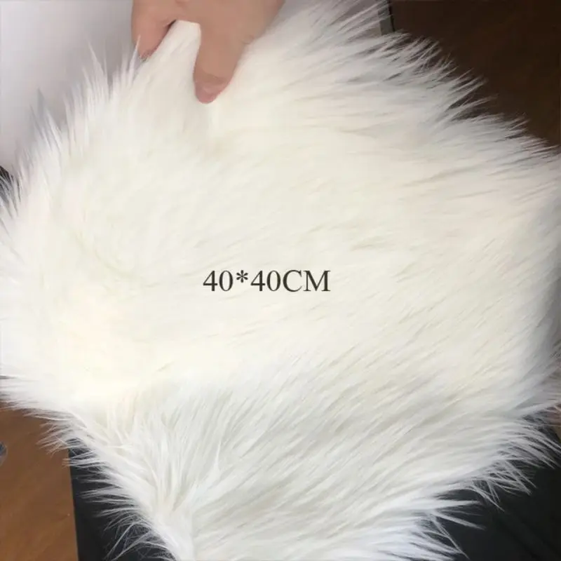 Karpet bulu aesthetic korea putih untuk alas background foto produk 2