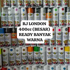 Pilok Pilox RJ London 400cc RJ Besar (400ml) Warna Glossy Metallic Doff Cat Semprot Warna Hitam, Putih, Clear, Merah, Biru, Hi-Temp dan Banyak Varian Warna
