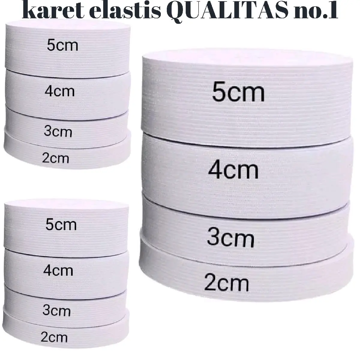 karet elastis/karet color/karet rok ukuran 2cm,3cm,4cm,5cm berqualitas