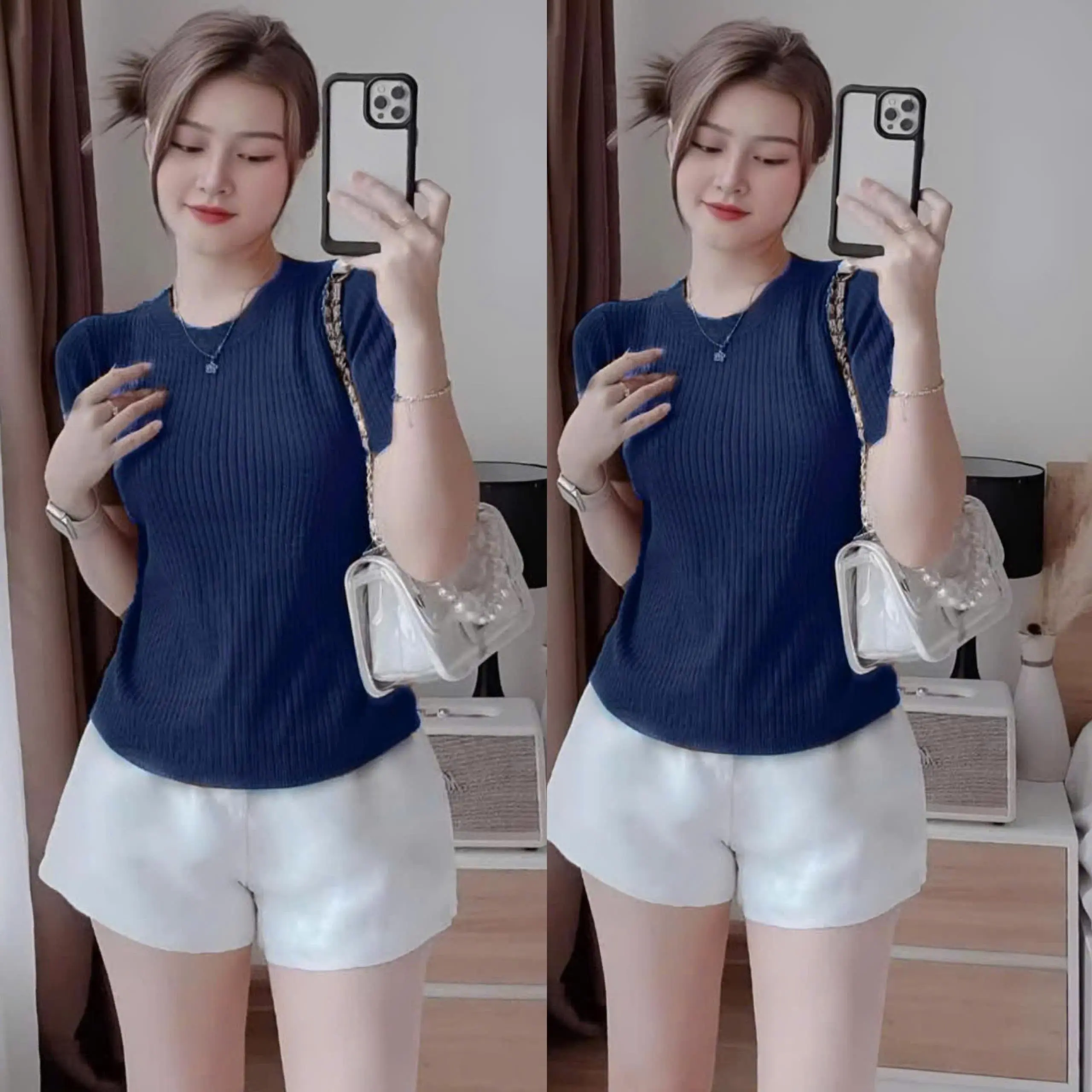 Áo Thun Gân Tăm Bigsize Cổ Tròn Nữ Xinh Đẹp Dễ Thương Giá Rẻ Freesize 50-95kg Women Top áo  thun  bigize đẹp Màu Nâu - 1047 | BigBuy360 - bigbuy360.vn