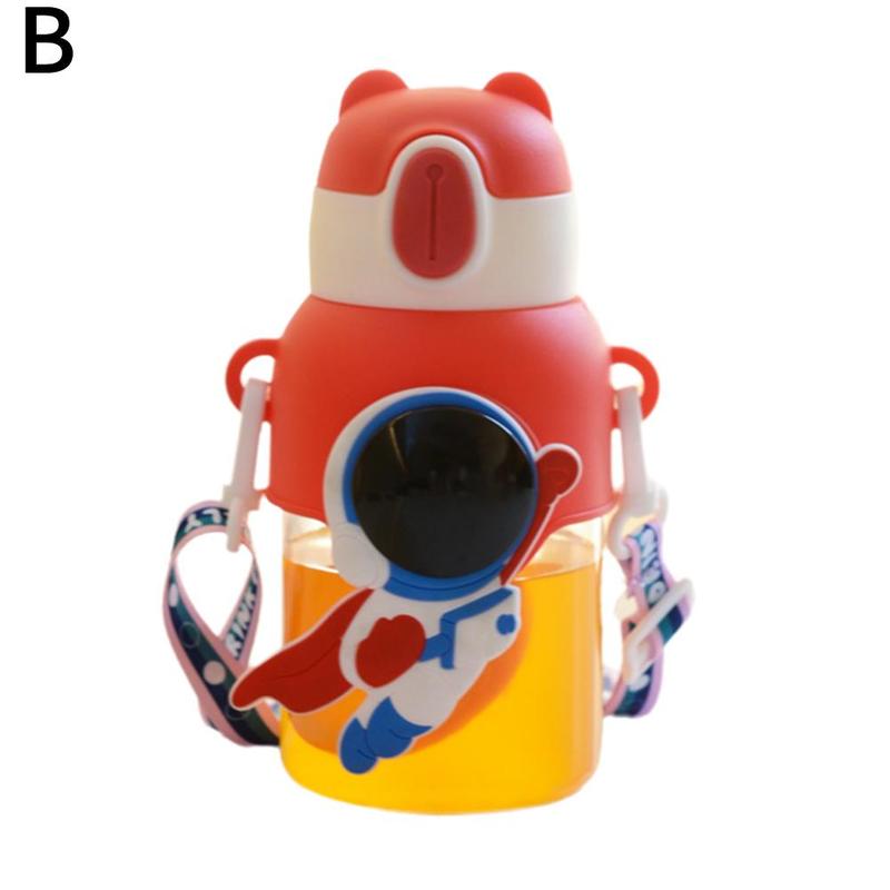 Product Introduction of Kawaii Children's Water Bottle With Straw And Shoulder Strap 600ml Cute Large Capacity Toddler Water Bottles 34