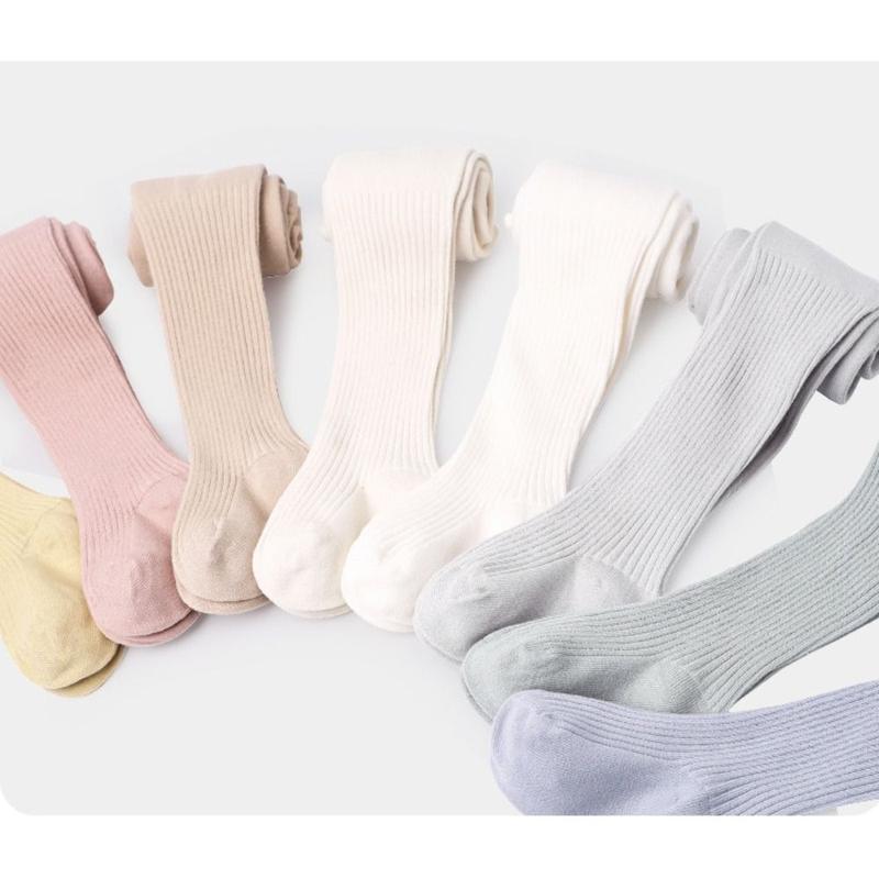 Product Introduction of Warm Knitted Baby Tights Cotton Breathable Kids Pantyhose Solid Color Children Leggings 11