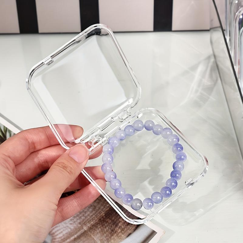 Bộ Sắp Xếp Trang Sức Acrylic Trong Suốt, 10 Cái, Có Thể Xếp Chồng, Hộp Trưng Bày Vòng Tay Có Nắp Đậy, Làm Bằng Nhựa, Trong Suốt, Chống Bụi, Thích Hợp Cho Hạt, Dây Đeo Tay Và Lắc Tay 6