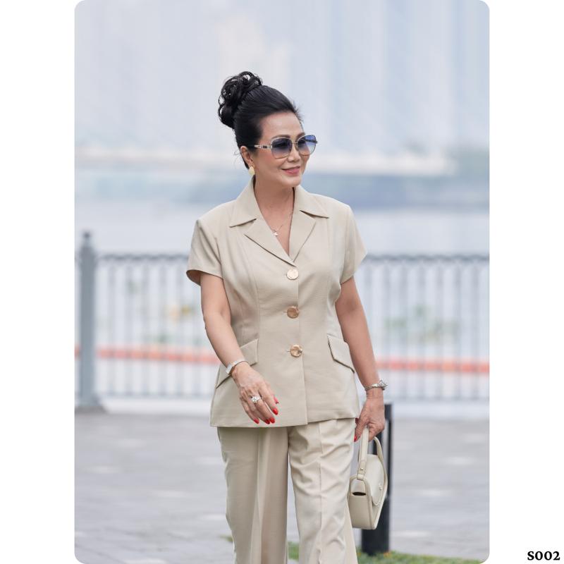Bộ Vest Trung Niên Thiết Kế Sang Trọng MinHy Dáng Rộng Có Bigsize By NTK Hạnh Bùi - [S002] 1