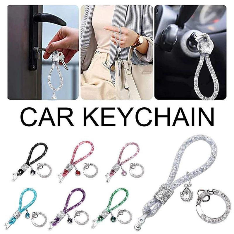 Product Introduction of Car Keychain Elegant Rhinestones Bling Keychain for Women Keychain for Car accessory Accessory Gift Women Handbag Decoration 1