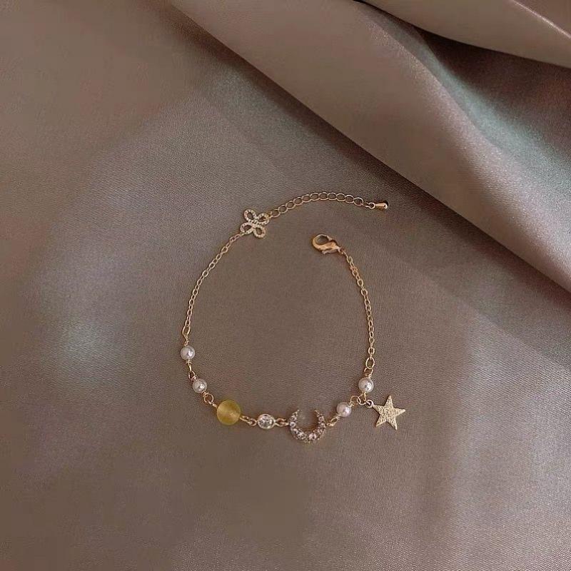 Vòng Tay Ngọc Trai Zircon, Thiết Kế Ngôi Sao Mặt Trăng, Dành Cho Phụ Nữ, Vòng Tay Cao Cấp, Phong Cách Hàn Quốc, Thời Trang Người Nổi Tiếng Trên Internet Hợp Xu hướng Vòng Tay Đơn Giản, Thích Hợp Cho Bạn Thân 6