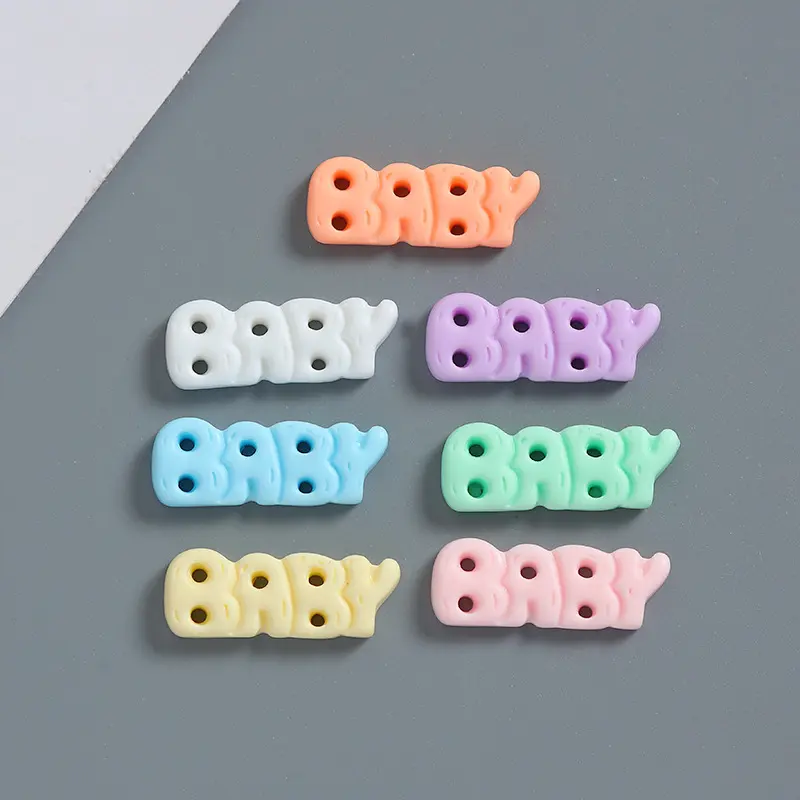 DIY handmade Cartoon English letter plate baby resin accessories handmade DIY cream glue phone case hair clip hair accessory patch