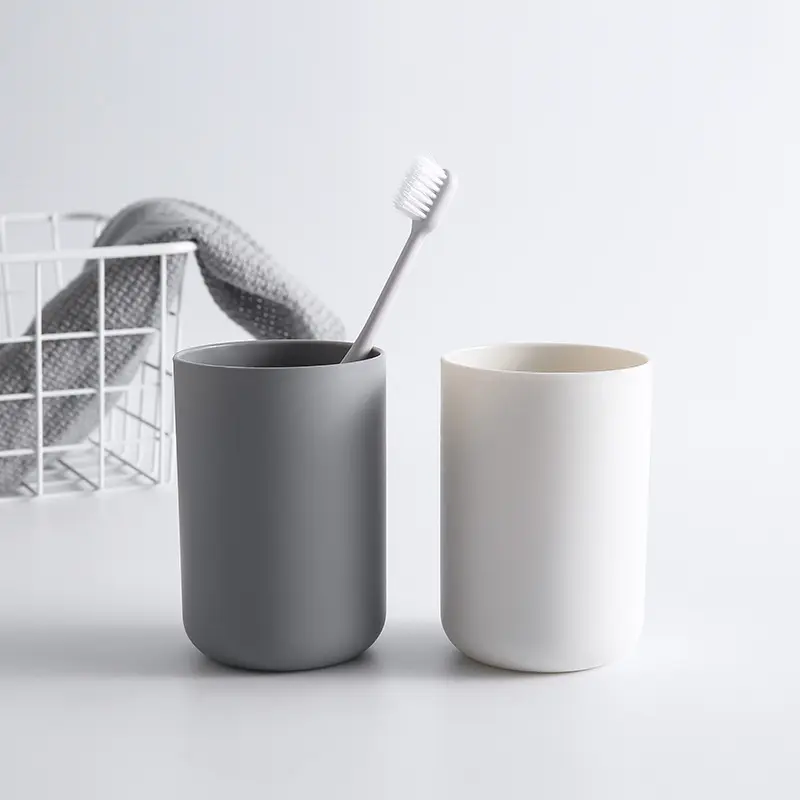 Japanese Style Gargle Cup Toilet Toothbrush Cup Simple Elegant Couple Toothbrushing Cup Factory Direct Sale Wholesale Plastic Washing Cup