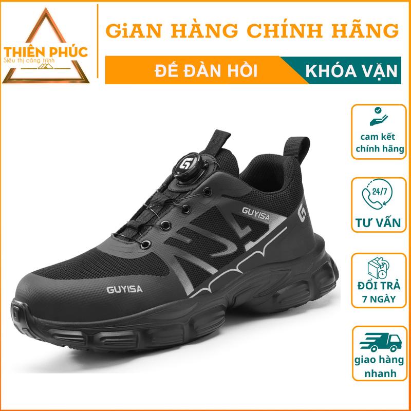 Giày bảo hộ lao động nam 3117GY siêu nhẹ chống đinh cắt khóa xoay sợi Kevlar trọng lượng siêu nhẹ thoáng khí tốt giày bảo hộ nam 2025
