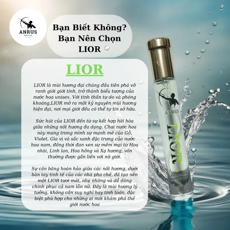 Nước Hoa Unisex LIOR - ANRUS Perfume Chai 10ml 4