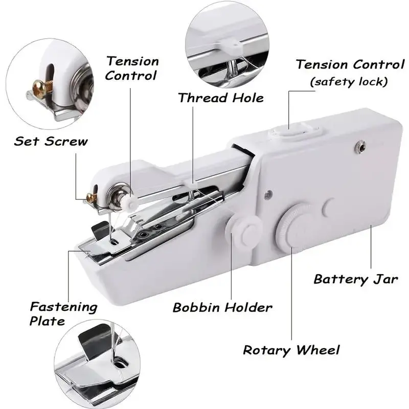 Mini Handheld Sewing Machine without Battery, Portable Electric Stitcher Sewing Machines, Sewing Supplies for Home Use, Gadgets For The Home, Gift, Teen Girl Gifts, Trending Products 6