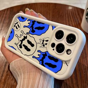 Funda para celular con patrón de fantasma creativo, funda protectora anticaídas, cubierta para móvil completamente protectora y a prueba de golpes para iPhone 11 12 13 14 15 Pro Max, Casing