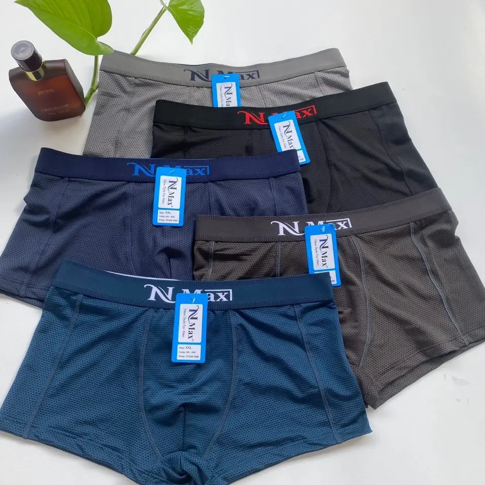 Combo 4,5,6 Quần sịp boxer nam lưới thun lạnh thông hơi, quần lót co dãn 4 chiều siêu thoáng mát (MSP 040) Menswear Quần Boxer Nhung quầnlót