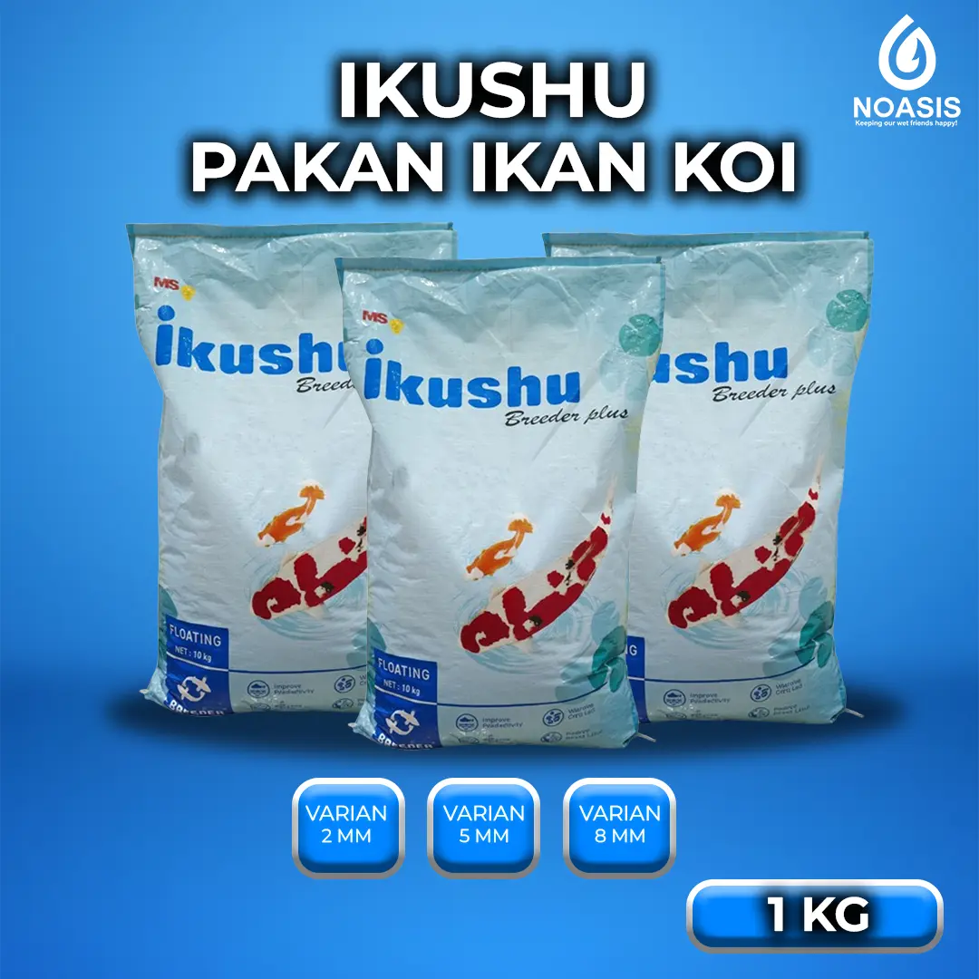 IKUSHU Breeder Pro 1 Kg Size S M L Pakan Ikan Koi