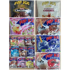 POP ICE 10 bungkus pop ice coklat cream cheese permen karet taro yogurt strawberry es doger cokelat susu coklat avocado cookies melon vanila blue