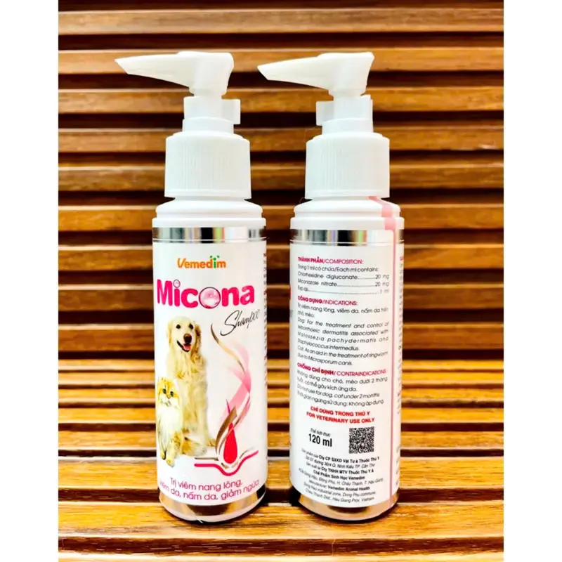 Sữa Tắm Nang Lông Viêm Da Nấm Da Cho Chó Mèo Micona Vemedim Azipetshop 6