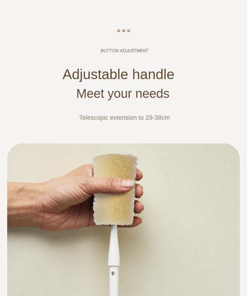 Product Introduction of Cup Washing Brush Long Handle Household Cup Brush Dedicated Fantastic Net Baby Bottle Brush Sub-Water Cup Brush Cleaning Decontamination Sponge Brush Glass Wiper Squeegees brush  cleaning tool 1
