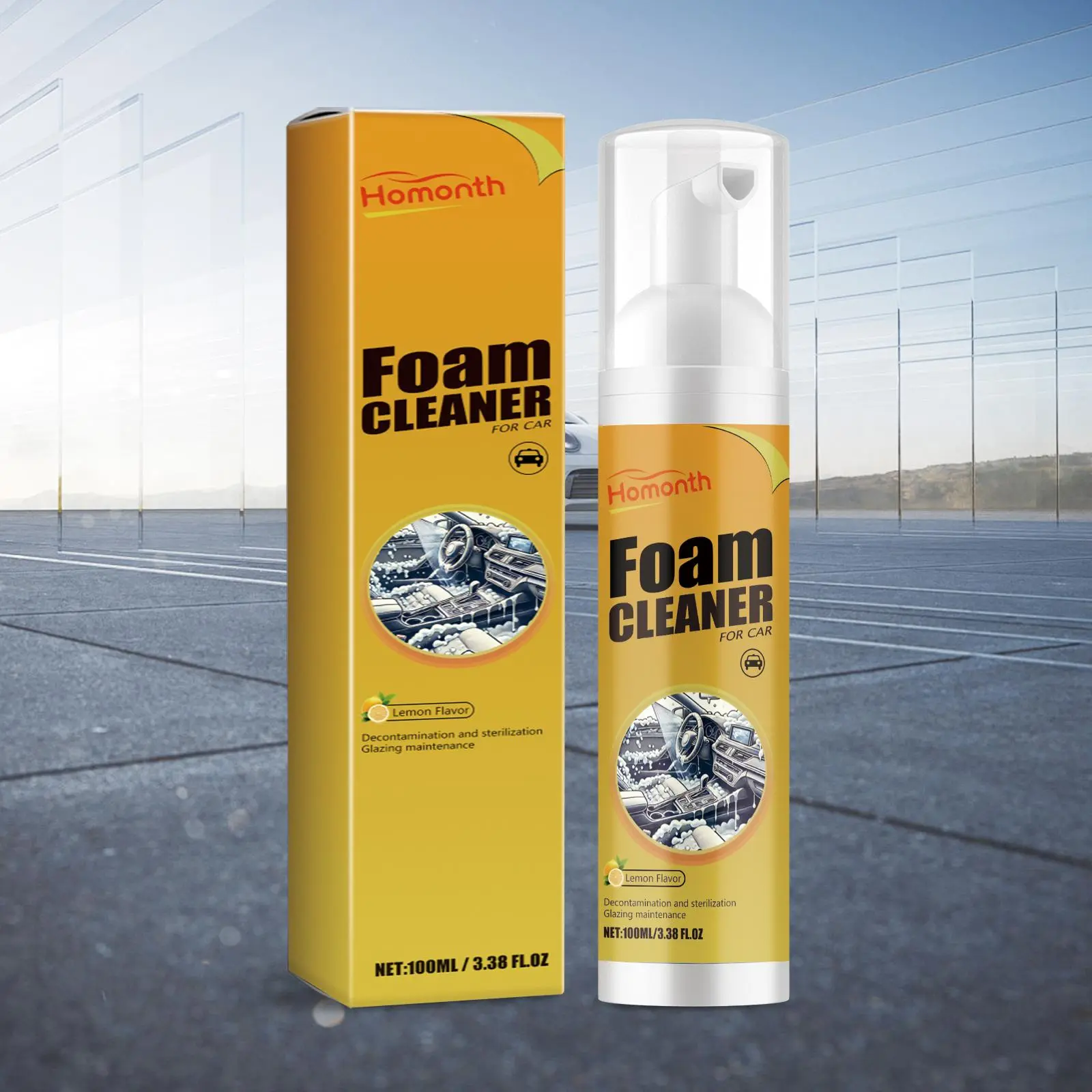 Car Interior Foam Cleaner, 1/2 Counts Car Seat Cleaner, Car Interior Cleaning Mousse, Cleaning Product for Car Seat, Carpet, Dashboard & Other Parts