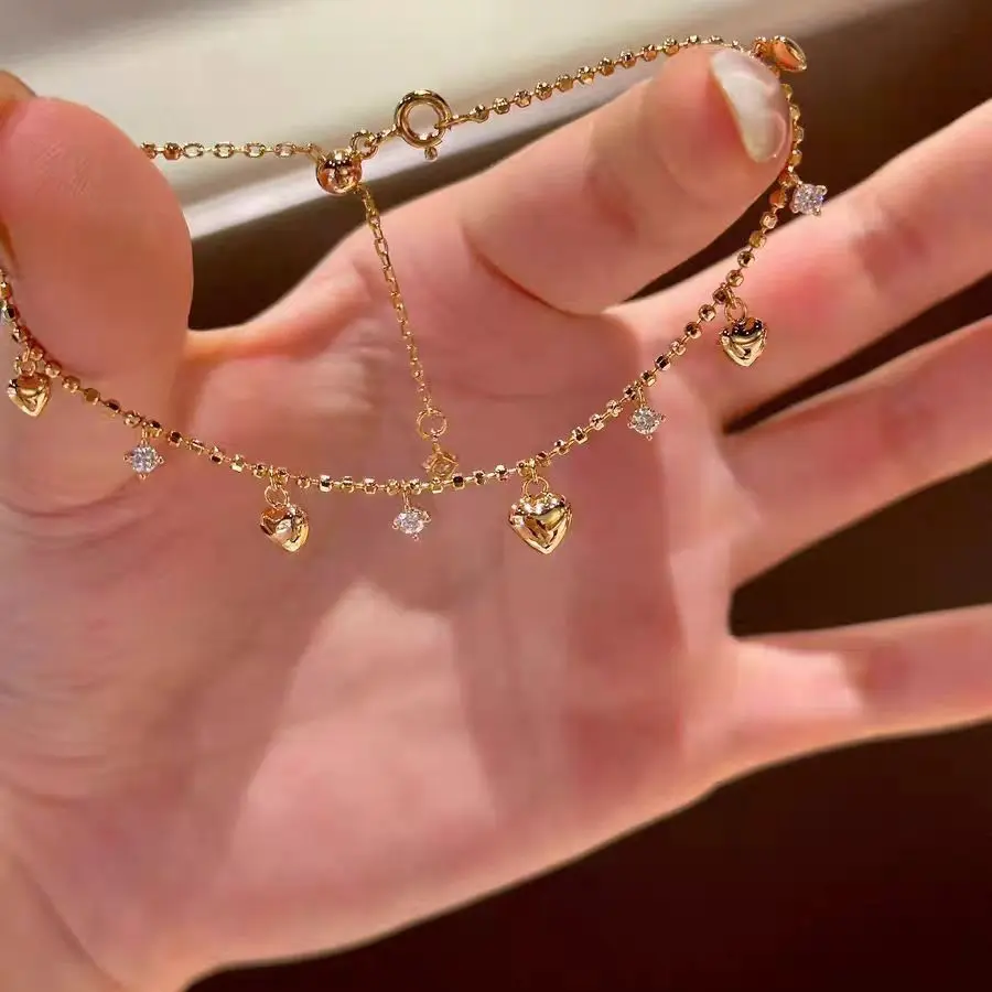 Love Tassel Pendant Bracelet with High-end Feel, Exquisite and Luxurious, Foldable and Adjustable Accessories
