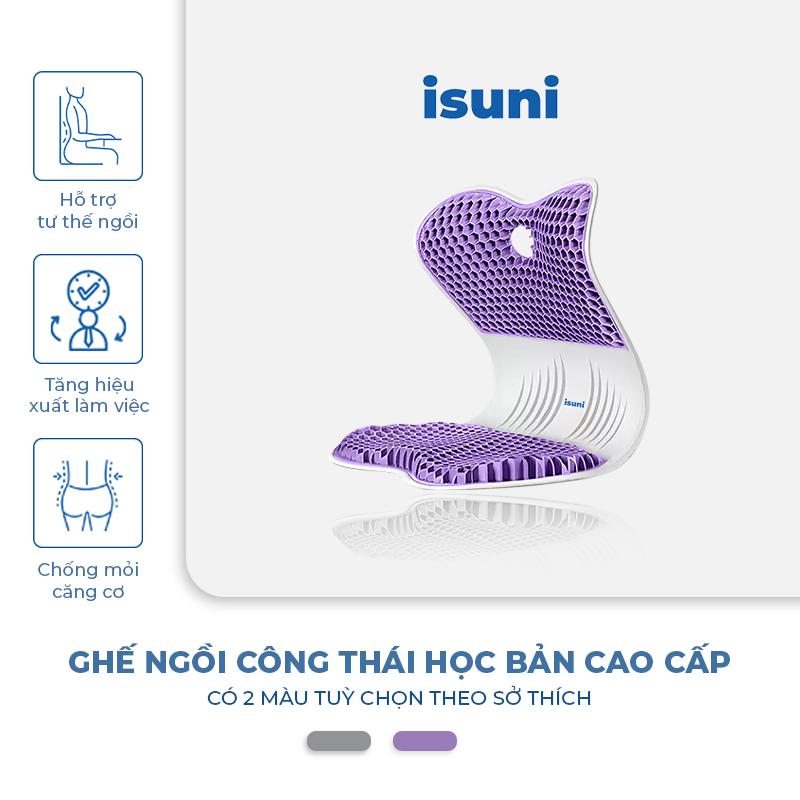[BẢN CAO CẤP] ISUNI Ghế Điều Chỉnh Tư Thế Ngồi Chính Hãng - CHẤT LIỆU CAO SU NON Chống Gù Lưng, Ghế Công Thái Học Cho Dân Văn Phòng, Hỗ Trợ Cột Sống Lưng Vai Phù Hợp Trẻ Em Sinh Viên Người Đi Làm