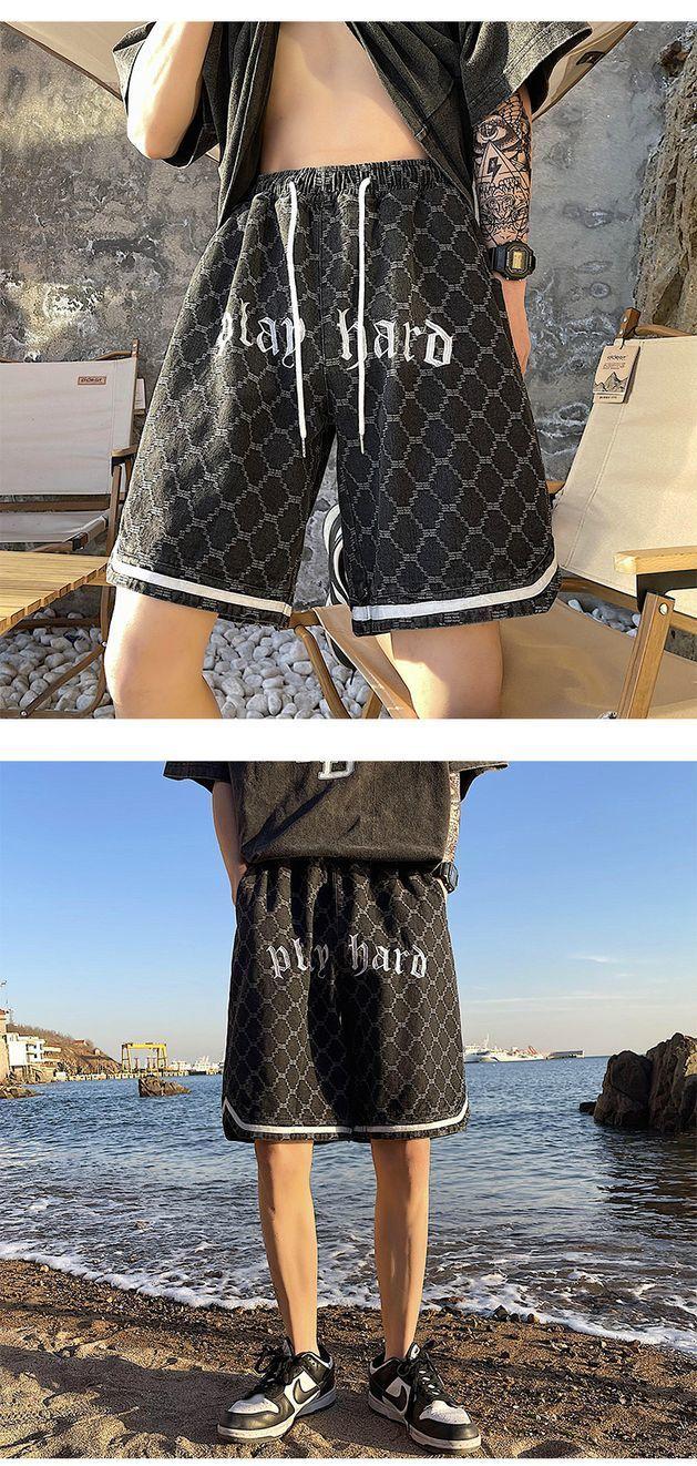 Product Introduction of 20252025 [Versatile Street Style] Cool Five-Point Denim Shorts for Men, Ins Trendy Versatile Outdoor Pants, Men's Summer Thin Loose Street Style Shorts 11