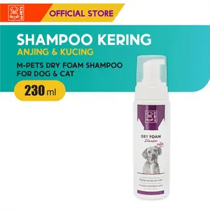 M-Pets Dry Foam Shampoo 230 ml / Shampo Kering Kucing Anjing Hewan